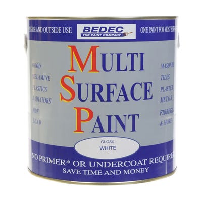Bedec Multi Surface Paint Gloss White 2.5L