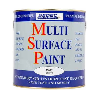 Bedec Multi Surface Paint Matt White 2.5L
