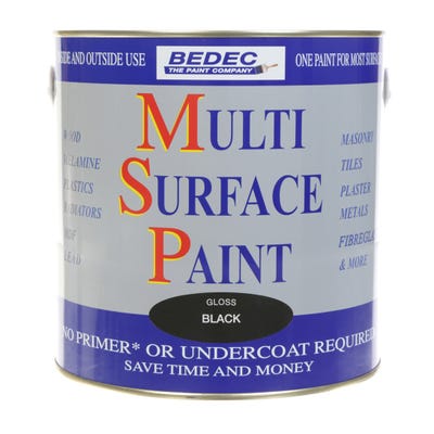 Bedec Multi Surface Paint Gloss Black 2.5L