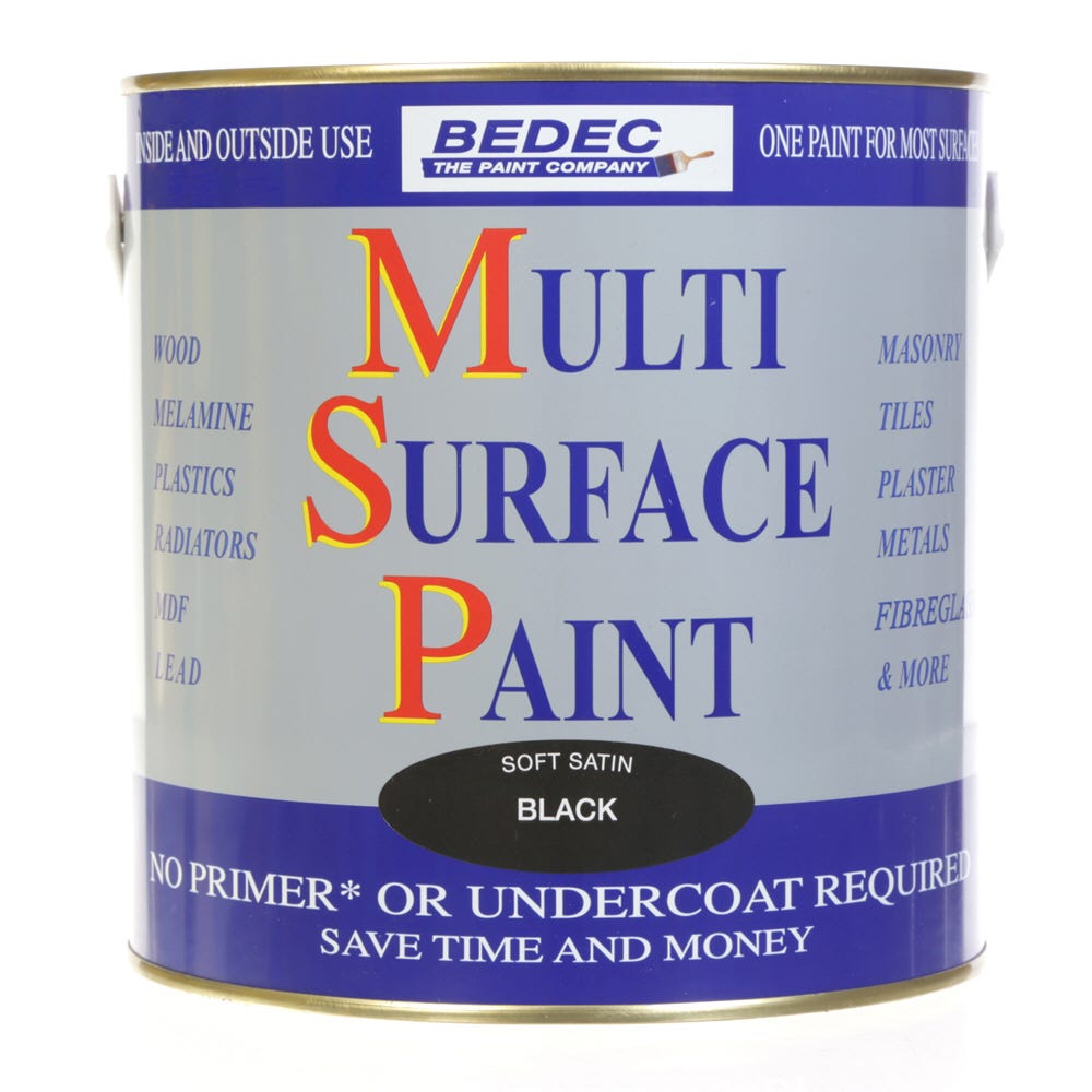 Bedec Multi Surface Paint Soft Satin Black