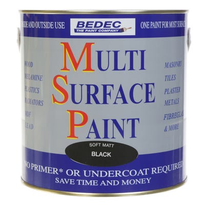 Bedec Multi Surface Paint Soft Matt Black