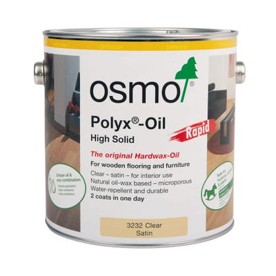 Osmo Polyx Hardwax Oil Rapid Clear Satin 2.5L