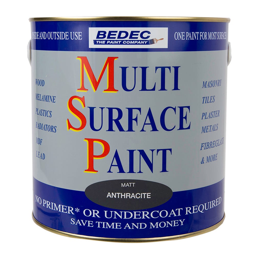 Bedec Multi Surface Paint Matt Anthracite 2.5L