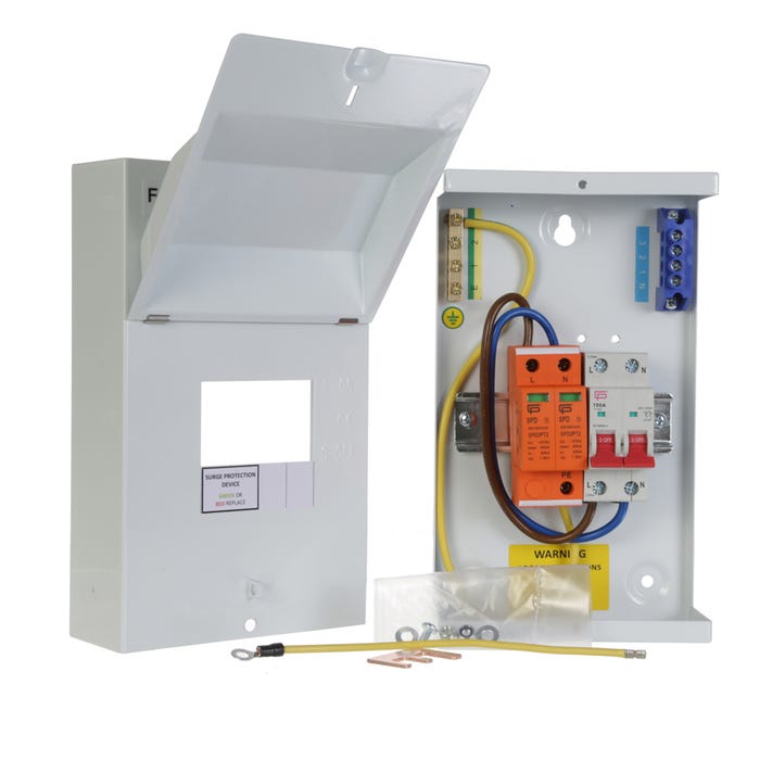 FuseBox T2 Surge Protection Unit & Mains Switch In Metal Enclosure
