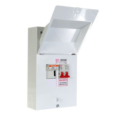 FuseBox 100A Fused Main Switch In Enclosure (Inc. 63, 80 & 100A Fuses)