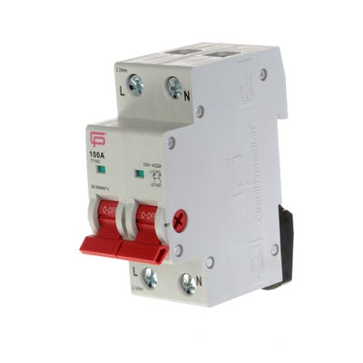 FuseBox 100A Double Pole Consumer Unit Mains Switch