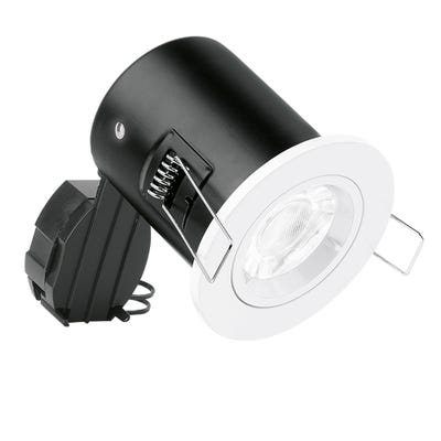 Aurora Fixed GU10 230V Fire-Rated Downlight - White EN-FD101W