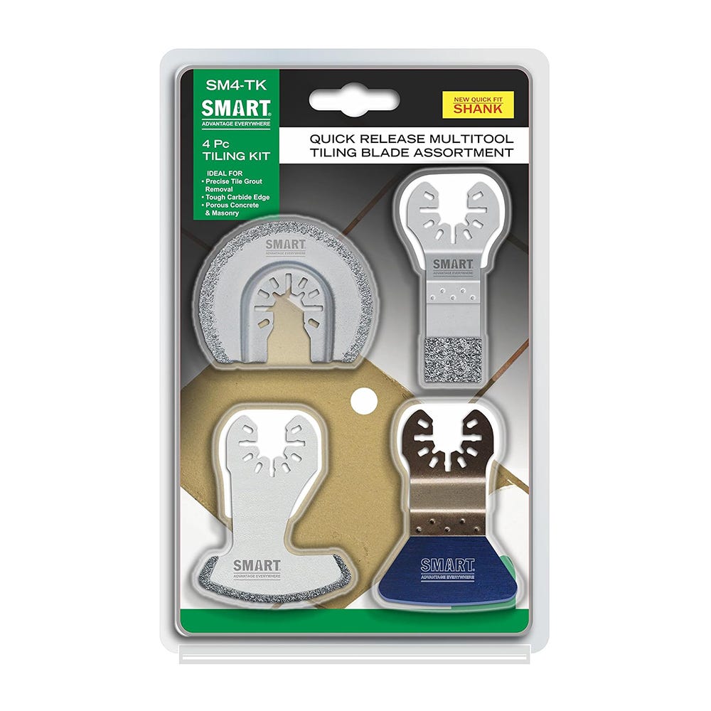 Smart 4 Piece Multi Tool Blade Tiling Kit SM4-TK
