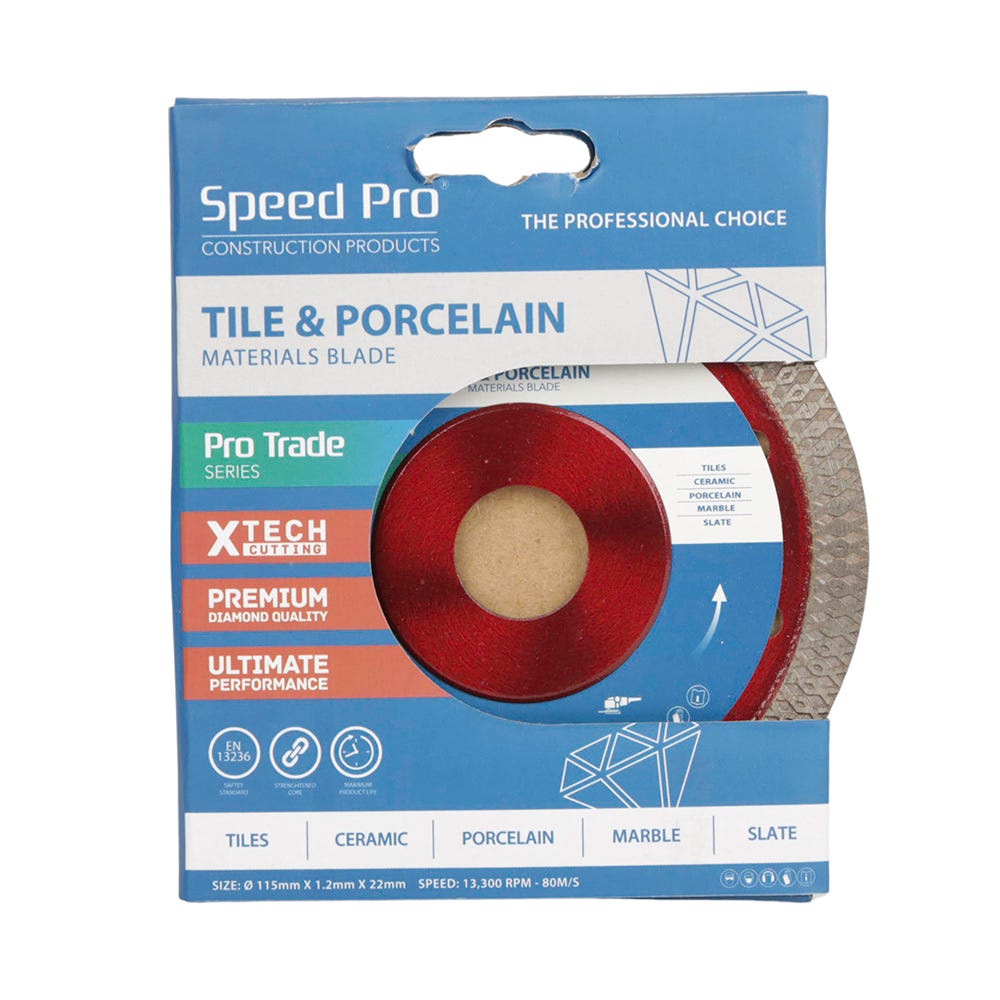 Speed Pro Tile & Porcelain Cutting Blade 115 x 1.2 x 22mm