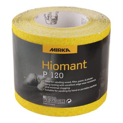 Mirka Yellow Hiomant Sandpaper P120 115mm X 10m Roll