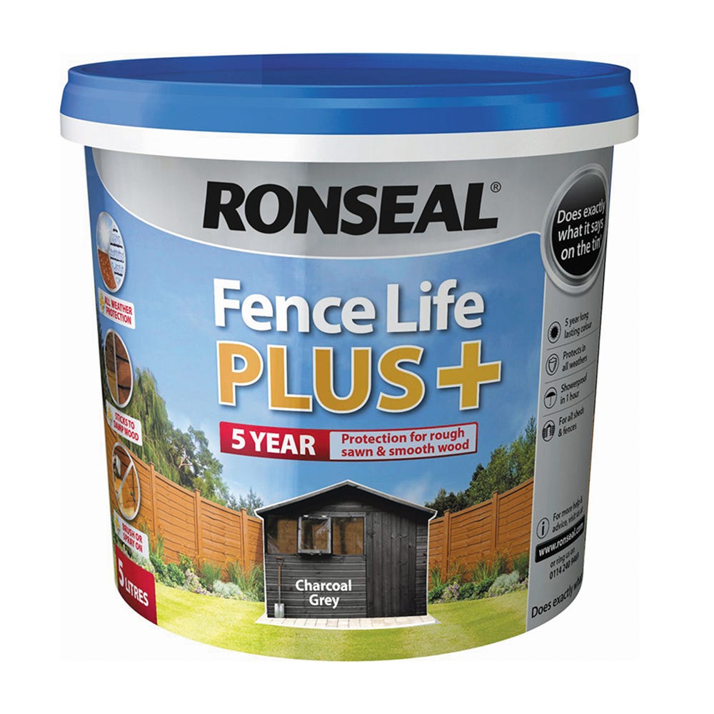 Ronseal Fence Life Plus Charcoal Grey 5L