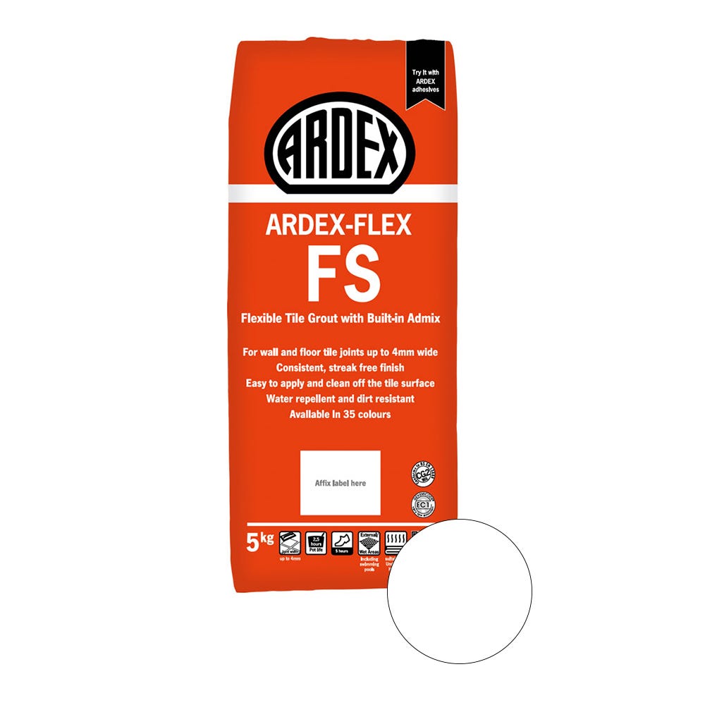 Ardex Flex FS Brilliant White Tile Grout 5kg