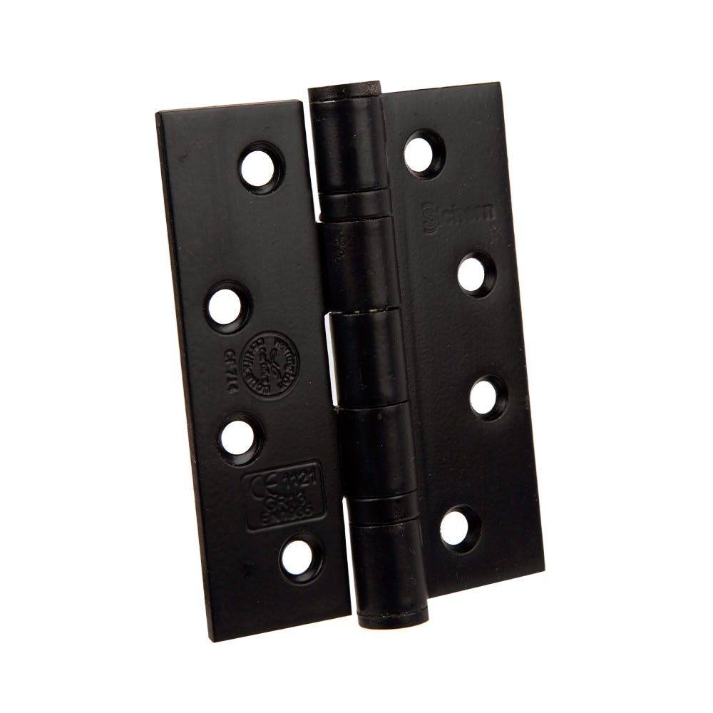 Sichern I-Ce 102mm Grade 13 Fire Door Hinge Matt Black Pack of 2