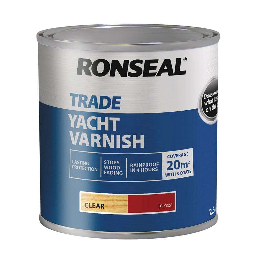 Ronseal Trade Yacht Varnish Clear Gloss 2.5L