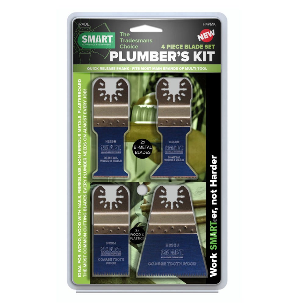 Smart 4 Piece Plumbers Kit for Wood & Metal H4PMK