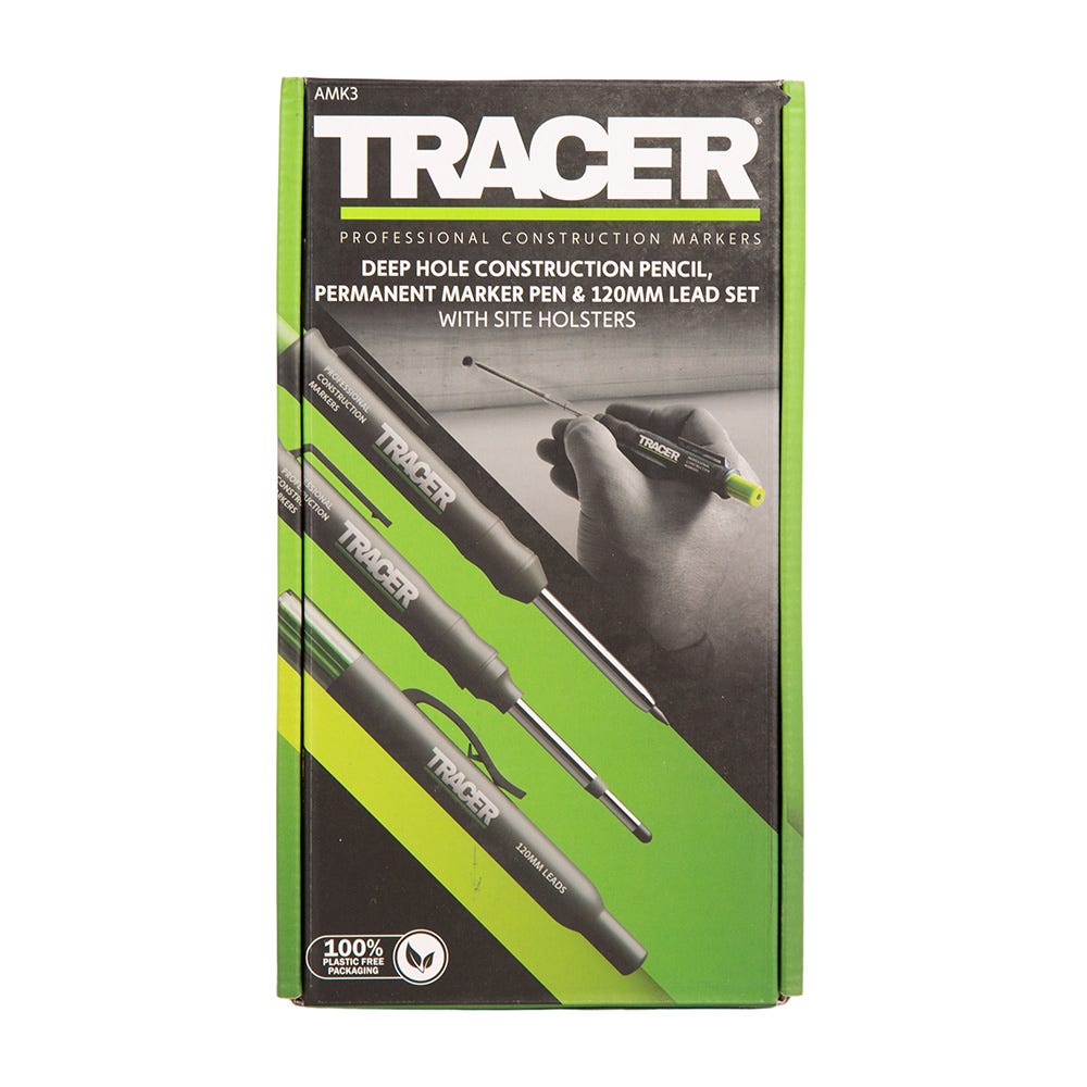 Tracer Deep Hole Marker Pen, Pencil and Lead Set with Holsters