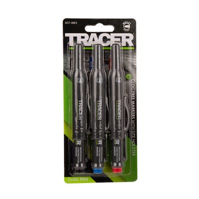 Tracer Clog Free Marker Kit with Holsters Pack of 3