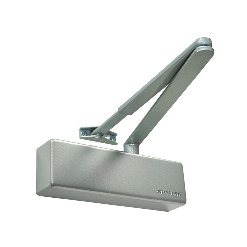 Sparka S-10 Surface Mounted Overhead Door Closer Silver with Cover