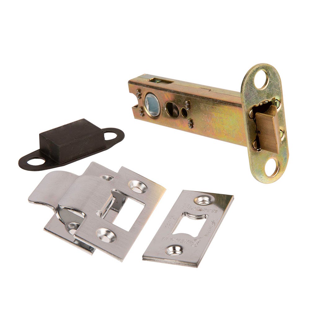 Architectural FD Certifire Tubular Latch 100mm Polished/Satin Chrome