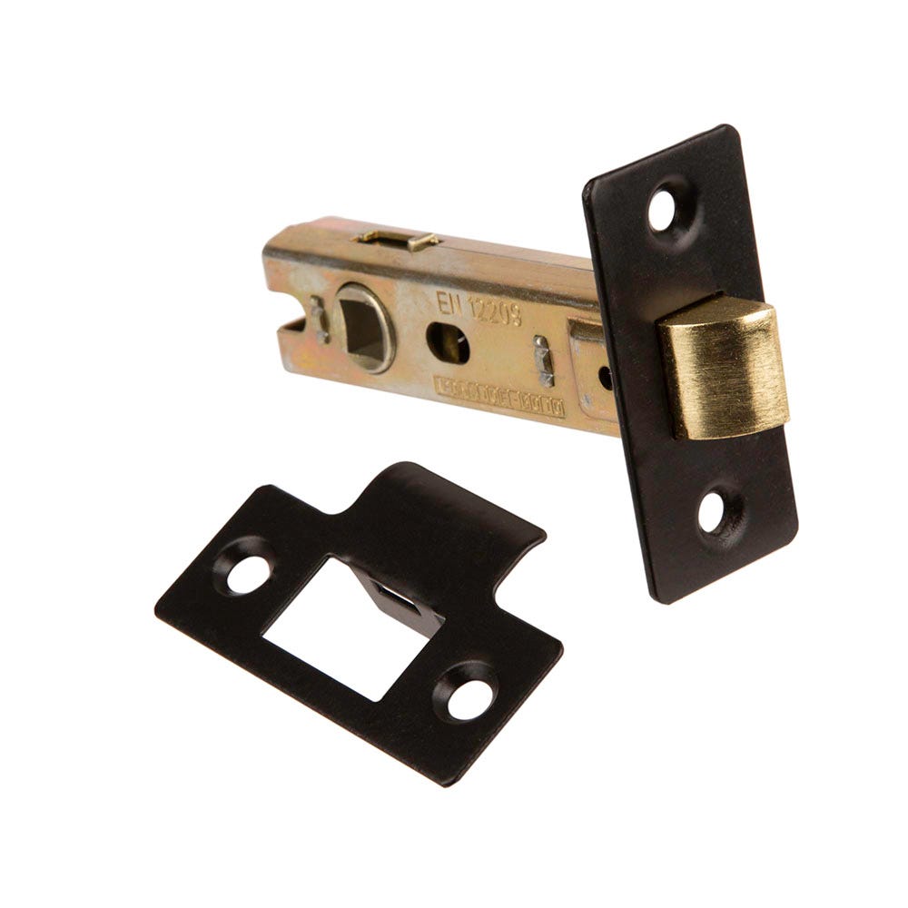 Tubular Latch FD Certifire 76mm Matt Black