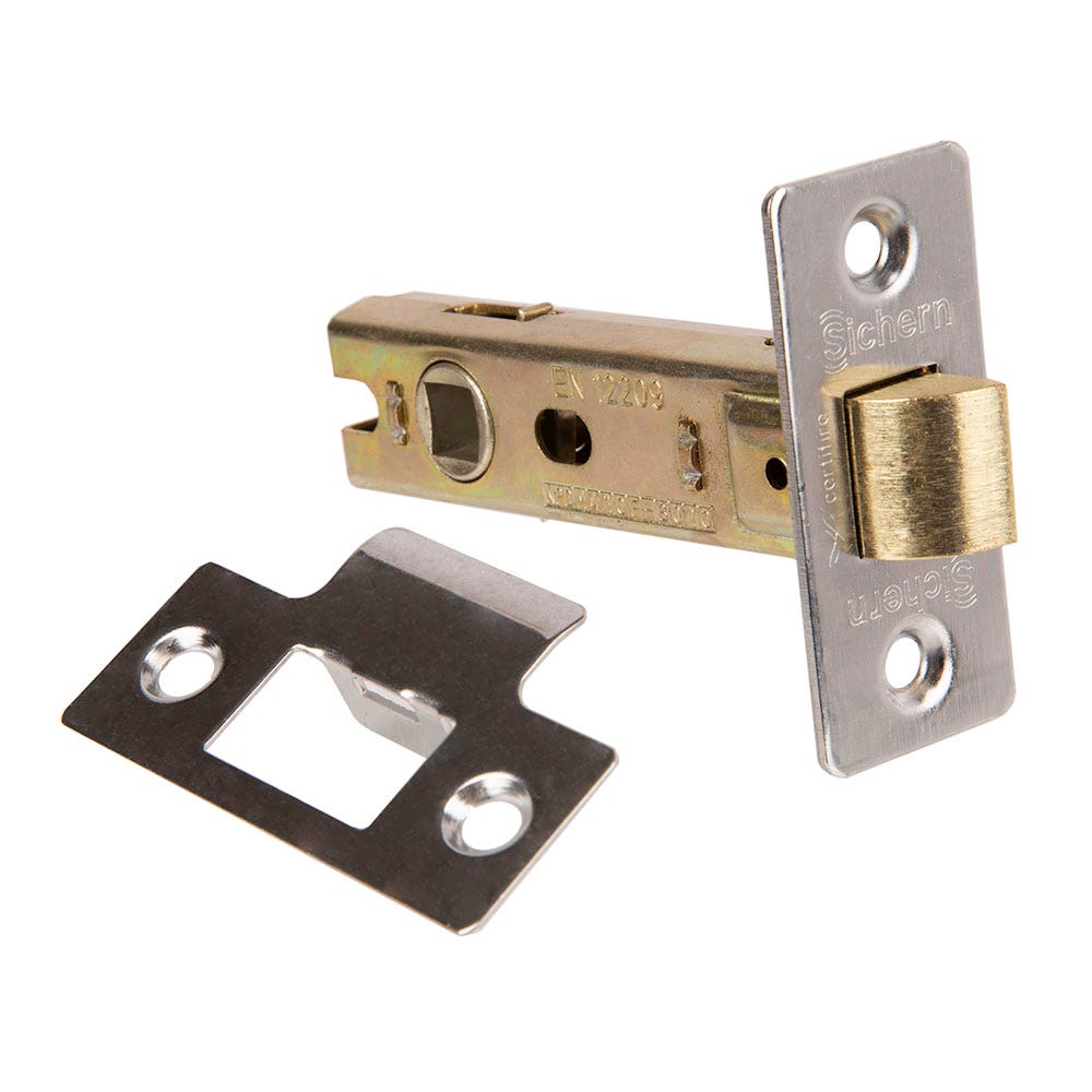 Tubular Latch FD Certifire 76mm Chrome Pack of 3