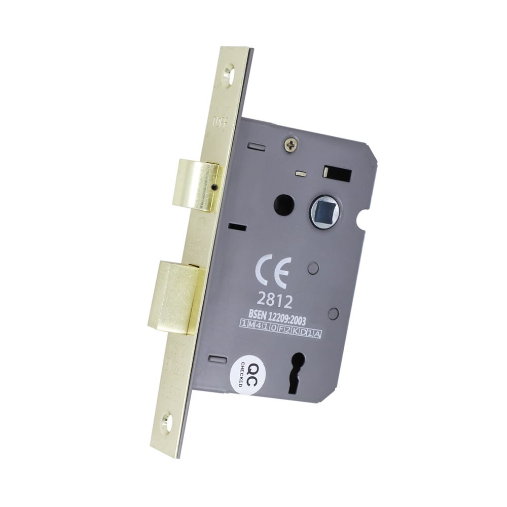 3 Lever Sash Lock FD Certifire 63mm Brass