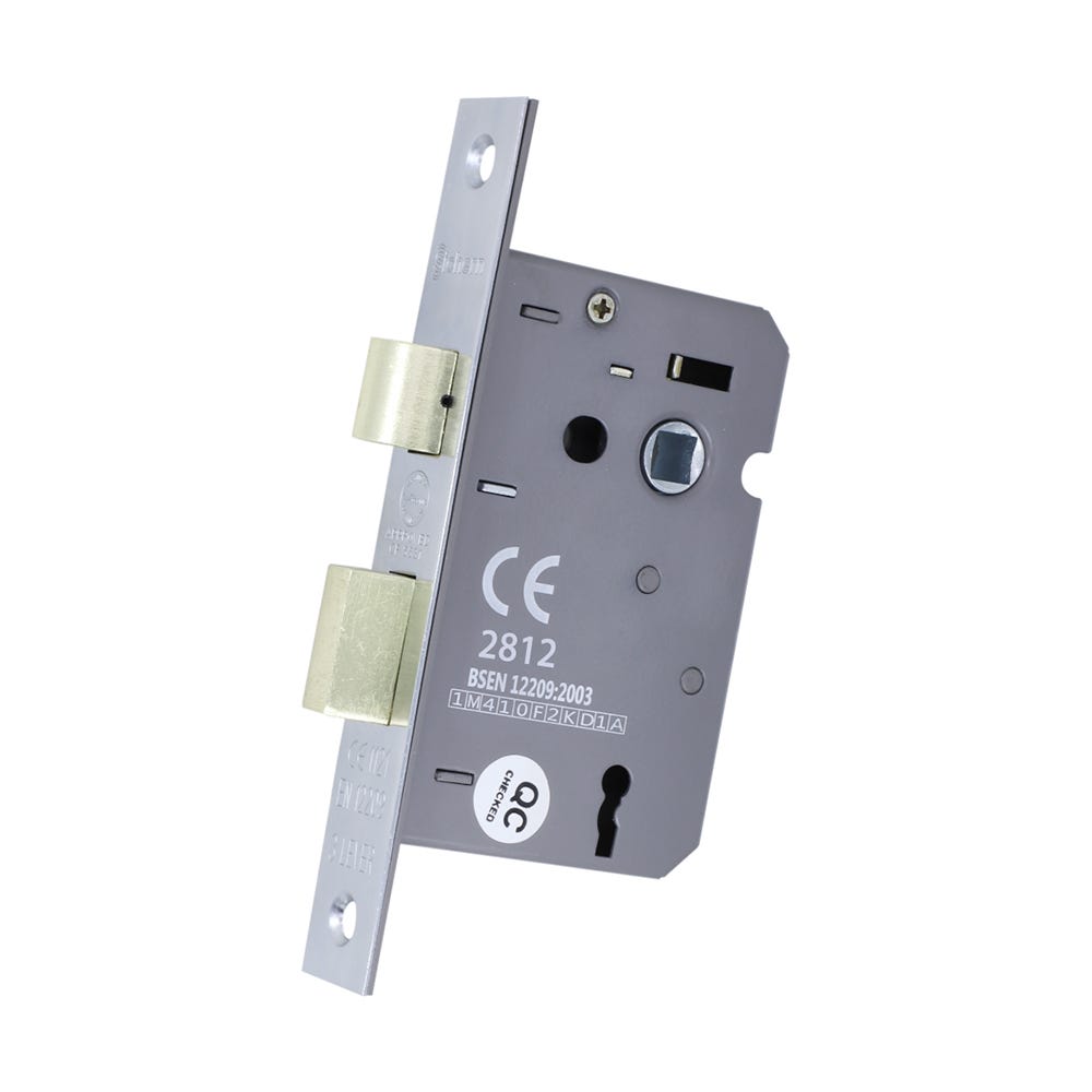 3 Lever Sash Lock FD Certifire 63mm Satin Chrome