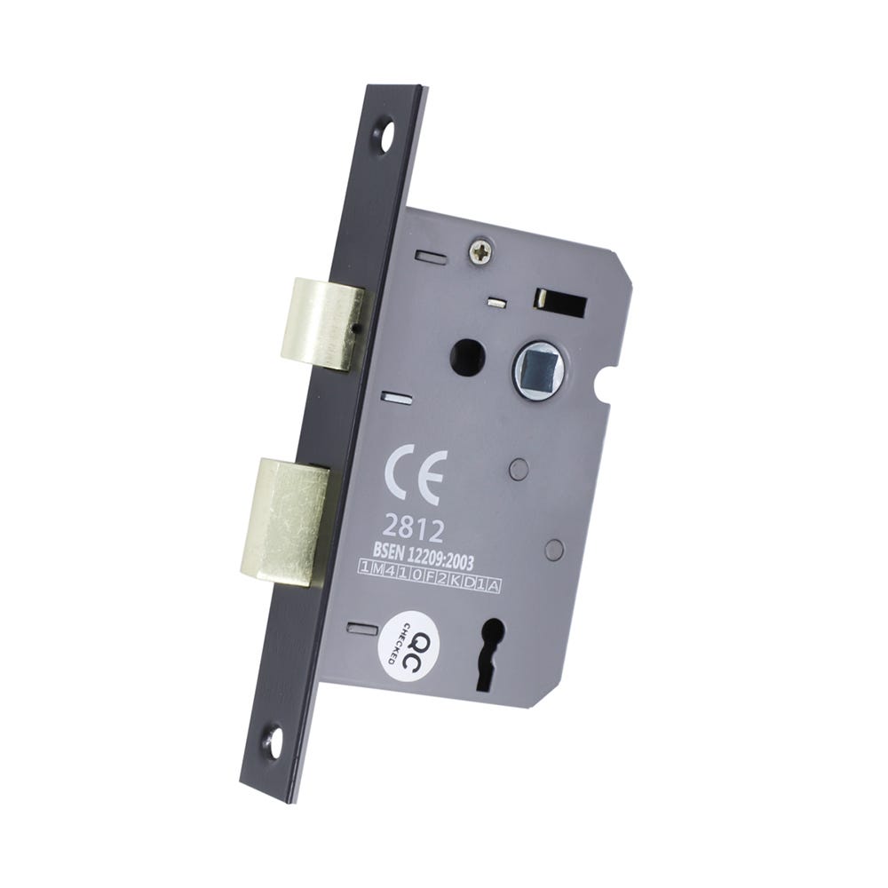 3 Lever Sash Lock FD Certifire 63mm Matt Black
