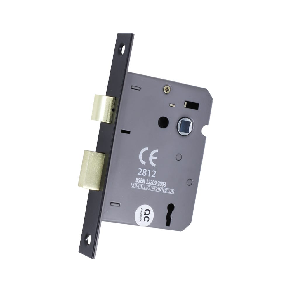 3 Lever Sash Lock FD Certifire 76mm Matt Black