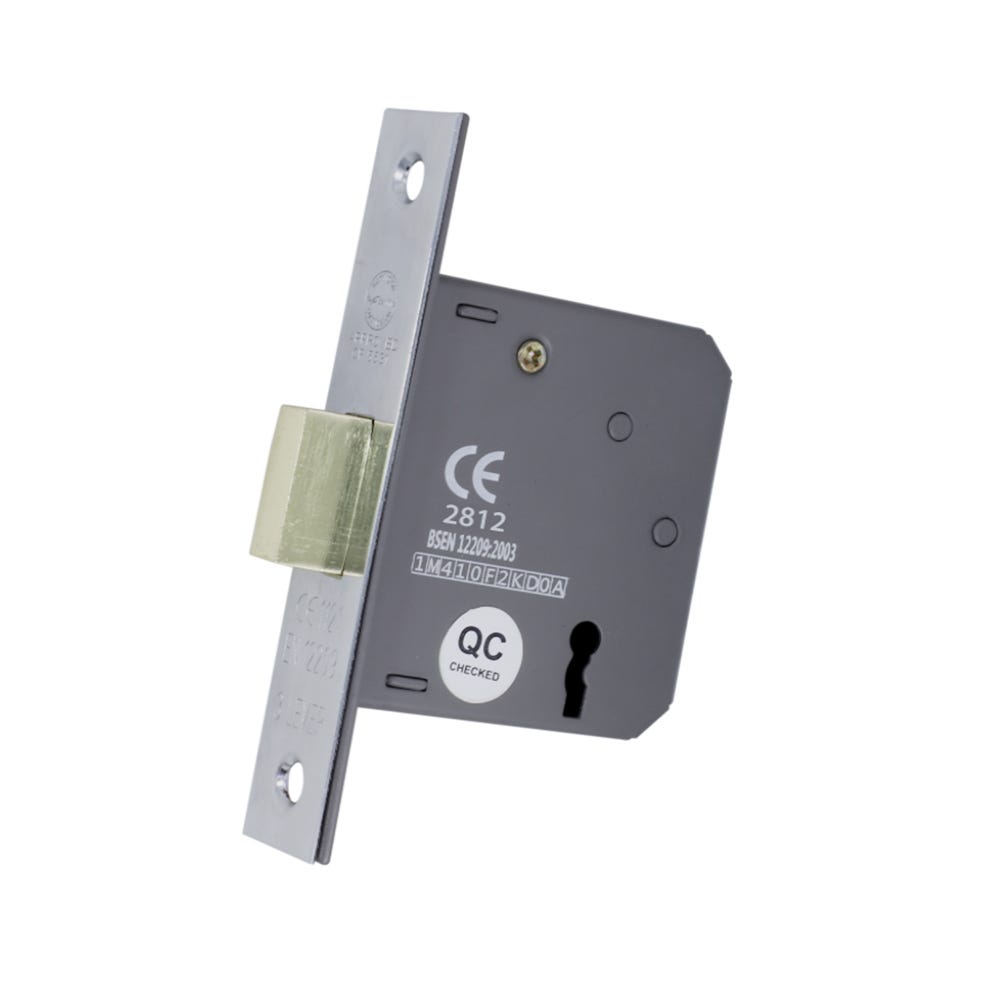 3 Lever Dead Lock FD Certifire 63mm Satin Chrome