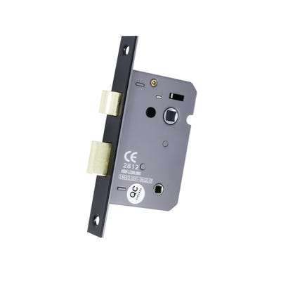 Bathroom Lock FD Certifire 63mm Matt Black