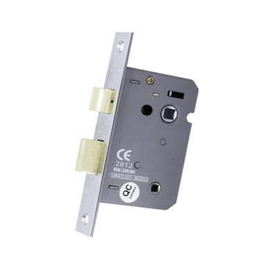 Bathroom Lock FD Certifire 76mm Satin Chrome