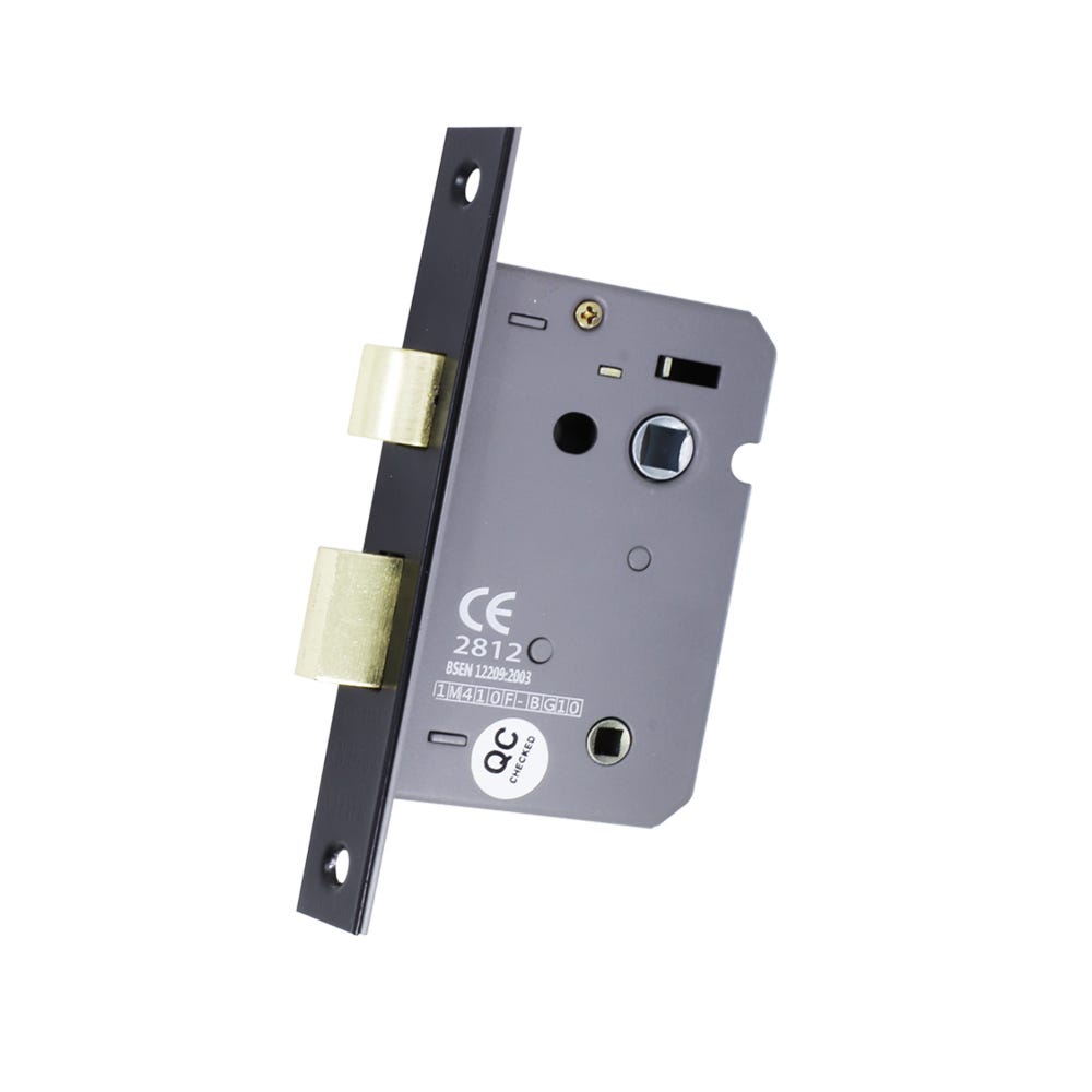 Bathroom Lock FD Certifire 76mm Matt Black