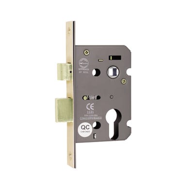 Euro Profile FD Certifire Commercial Sash Lock 76mm Brass