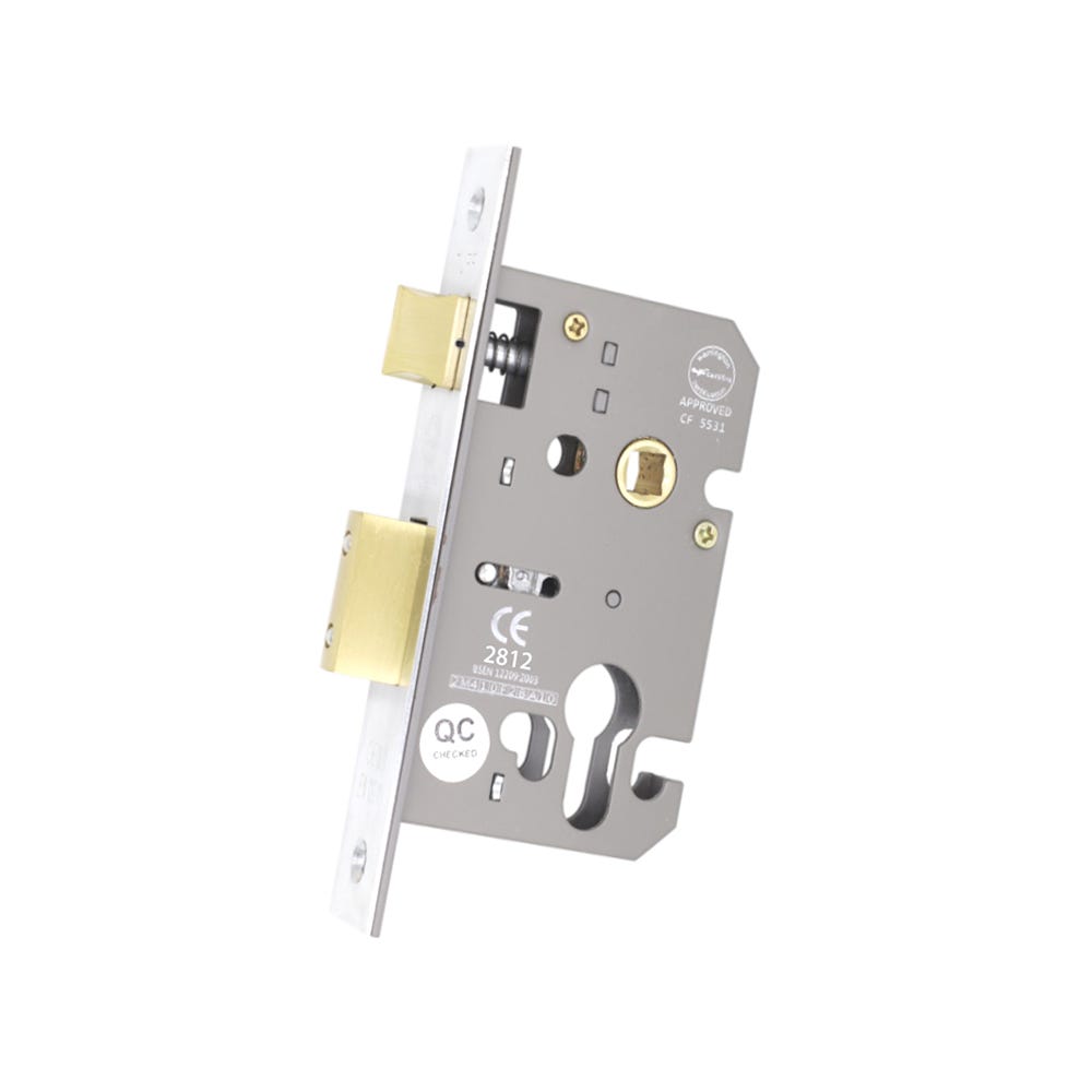 Euro Profile FD Certifire Sash Lock 76mm Chrome