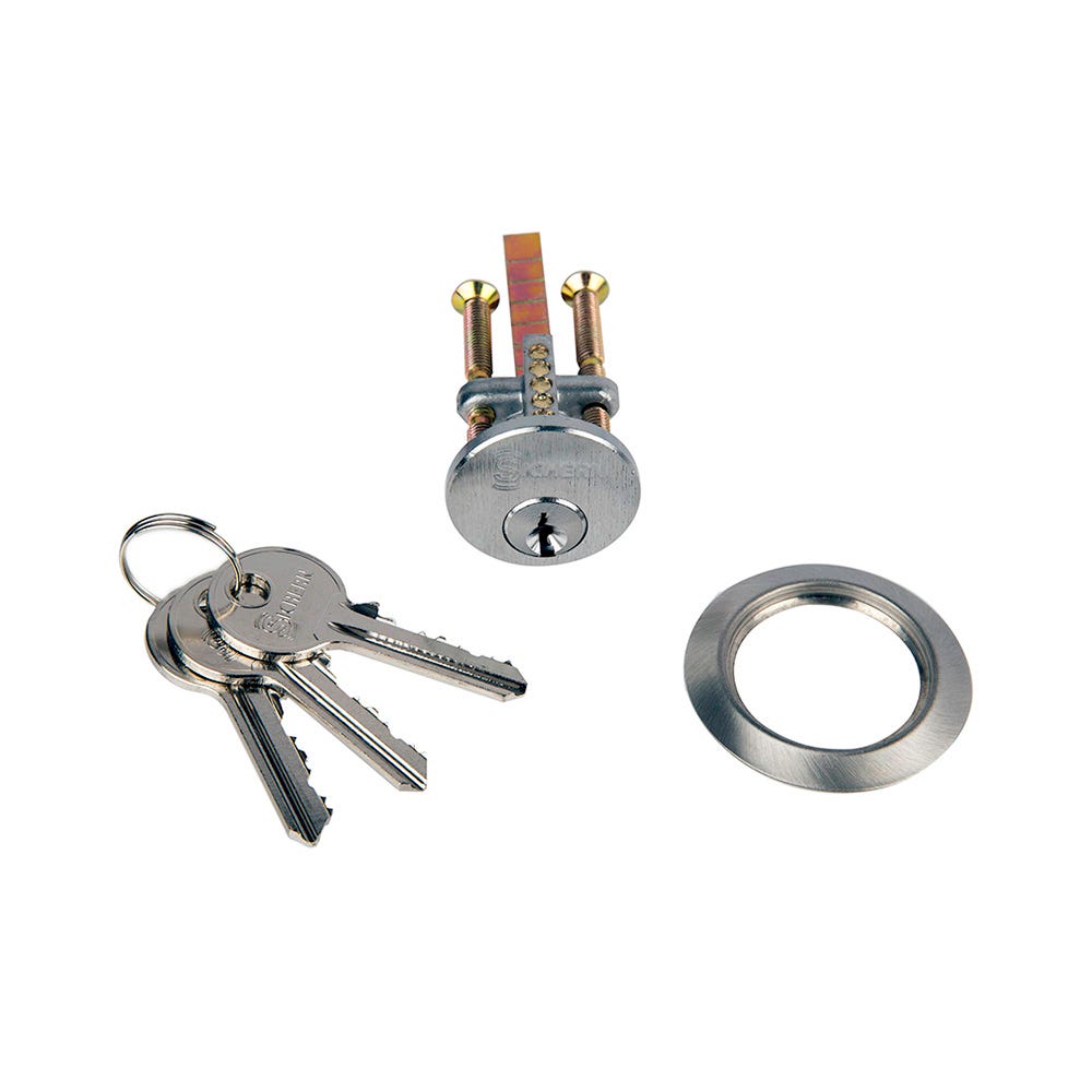 Replacement Cylinder For Night Latch Polished Chrome 3 Keys