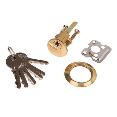 Replacement Cylinder For Night Latch Brass 6 Keys