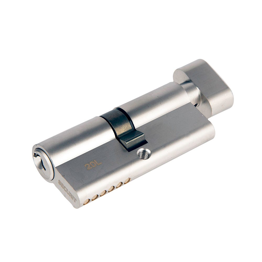 Euro Cylinder Turn 35/35 Satin Chrome