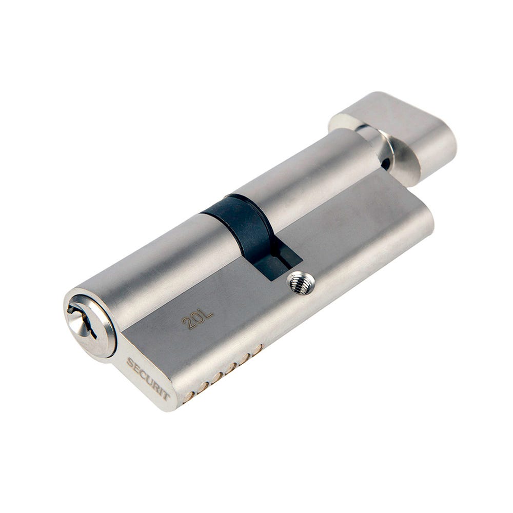 Euro Cylinder Turn 40/40 Satin Chrome