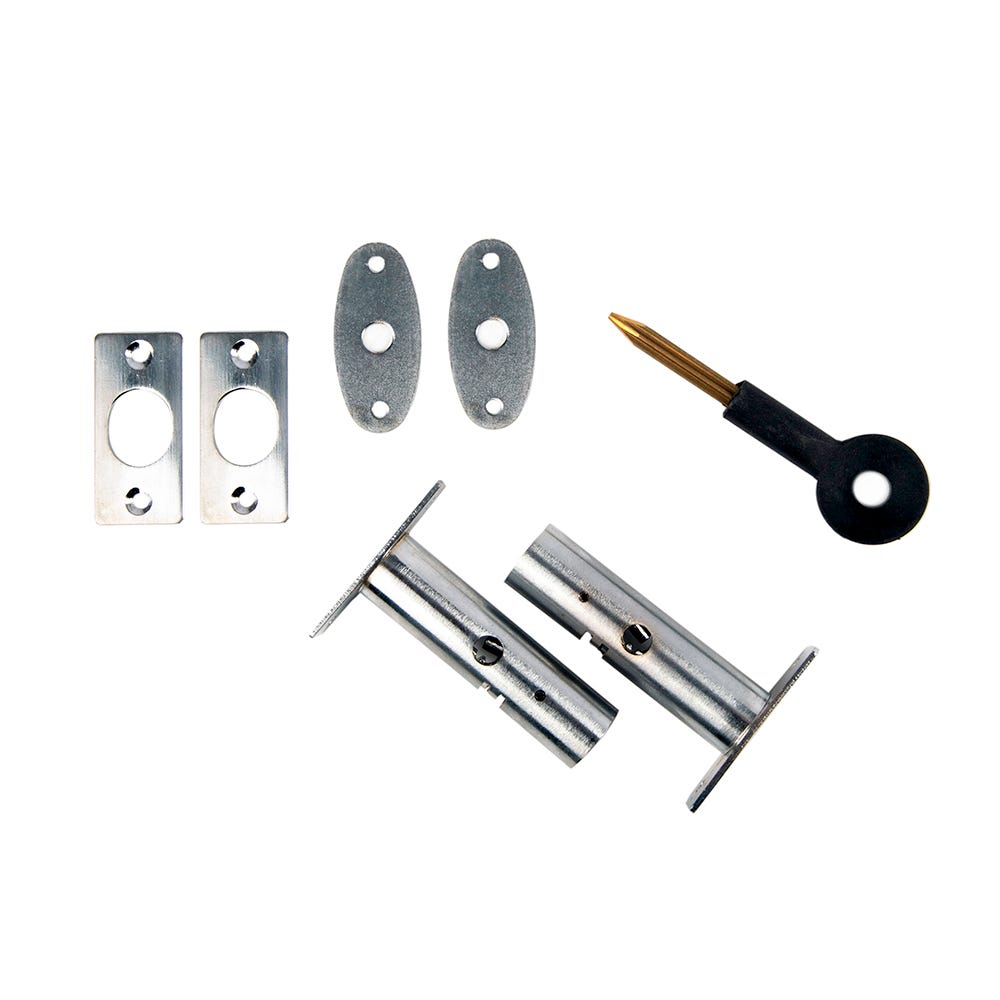 Rack Bolt 60mm Satin Chrome Twin Pack