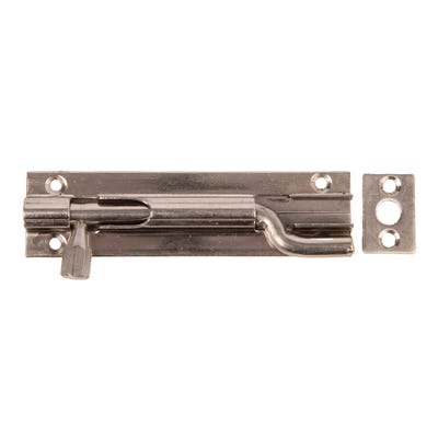 Necked Barrel Bolt 100 x 25mm Polished Stainless Steel