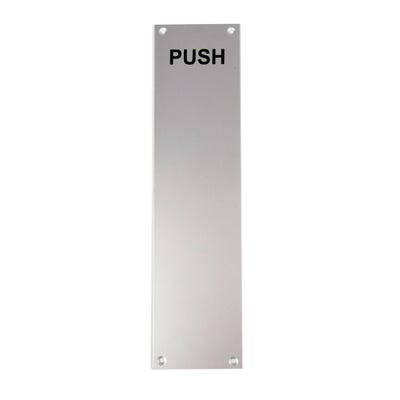 Push Finger Plate 300 x 76mm Satin Anodised