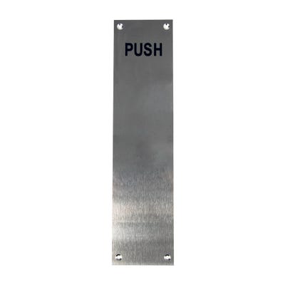 Push Finger Plate 300 x 75mm Satin Stainless