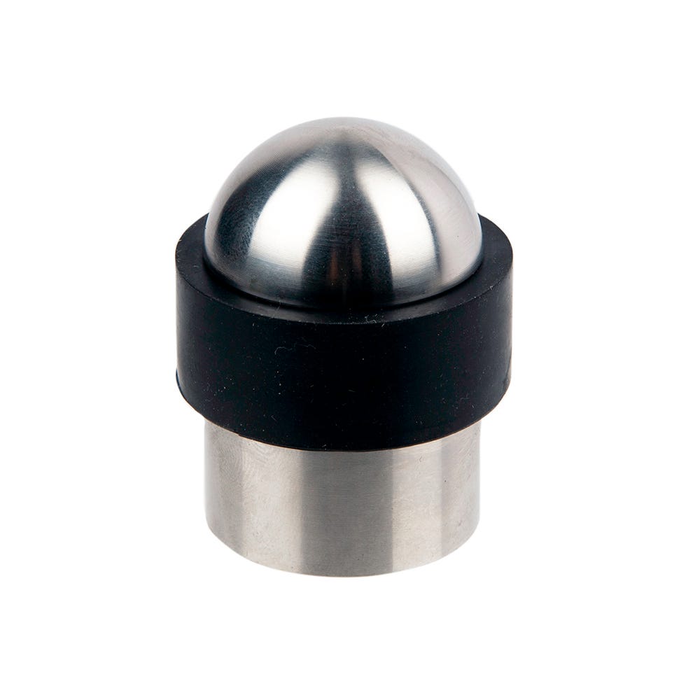 Floor Mounted Rubber Door Stop with Stainless Steel Collar
