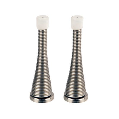 Spring Door Stop 76mm Chrome Pack of 2