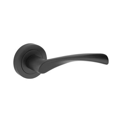 Stirling Round Rose Handle Matt Black Pair