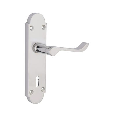 Carisbrooke Lock Handle Satin Chrome