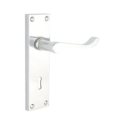 Contract Scroll Lock Handle Polished Chrome Pair