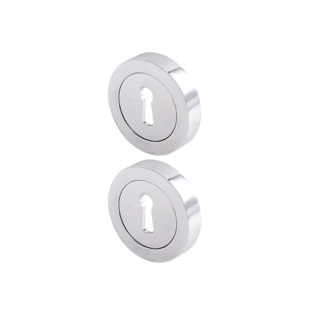 Keyhole Escutcheon 52mm Polished Chrome Pair