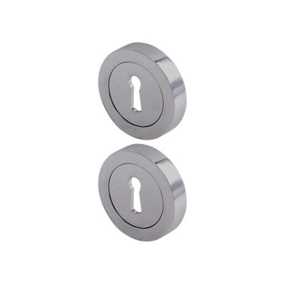 Keyhole Escutcheon 52mm Satin Chrome Pair